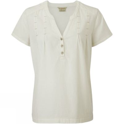 Top Royal Robbins Islander Cool Mesh Manga Corta Mujer - Beige - Chile FGS730146